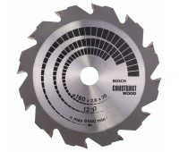 Bosch Пильный диск Construct Wood 160 x 20/16 x 2,6 мм, 12 (2608640630)