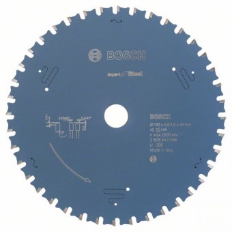 Bosch Пильный диск Expert for Steel 190 x 20 x 2,0 мм, 40 (2608643056)