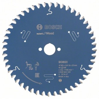 Bosch Пильный диск Expert for Wood 165 x 20 x 2,6 мм, 48 (2608644024)