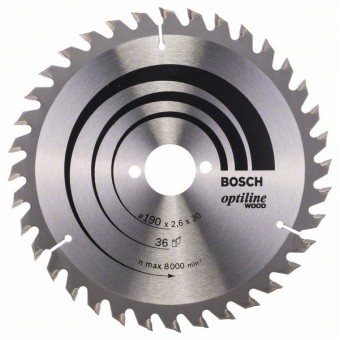 Bosch Пильный диск Optiline Wood 190 x 30 x 2,6 мм, 36 (2608640616)