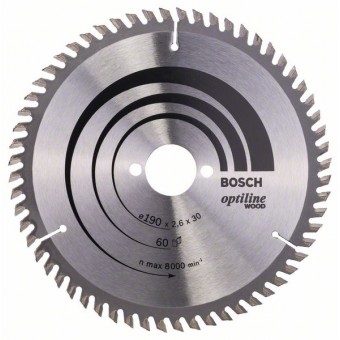 Bosch Пильный диск Optiline Wood 190 x 30 x 2,6 мм, 60 (2608641188)