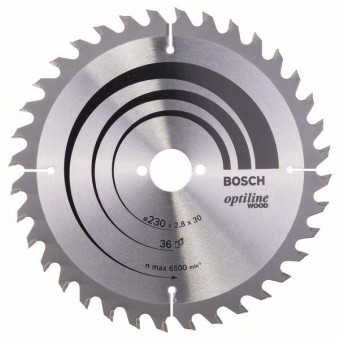 Bosch Пильный диск Optiline Wood 230 x 30 x 2,8 мм, 36 (2608640628)