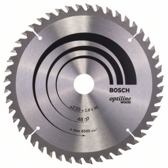 Bosch Пильный диск Optiline Wood 235 x 30/25 x 2,8 мм, 48 (2608640727)