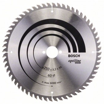 Bosch Пильный диск Optiline Wood 250 x 30 x 3,2 мм, 60 (2608640729)