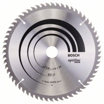 Bosch Пильный диск Optiline Wood 254 x 30 x 2,8 мм, 60 (2608640444)
