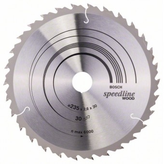 Bosch Пильный диск Speedline Wood 235 x 30/25 x 2,6 мм, 30 (2608640807)