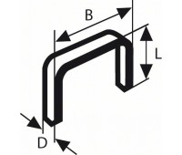 Bosch Тонкая металлическая скоба, тип 53 11,4 x 0,74 x 10 мм (1609200366)