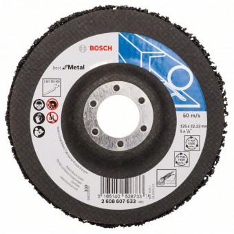 Bosch Зачистной круг N377, Best for Metal 125 мм, 22,23 мм, SiC, 7 650 об/мин (2608607633)