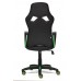 Кресло «Ранер» (Runner) (Искусственная черная кожа + зелёная сетка)
