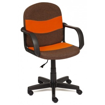 Кресло «Багги» (Baggi) (Коричневая + оранжевая ткань)