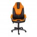 Кресло «Neo 2» (Искусственная черная кожа + искусственная оранжевая кожа)