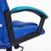 Кресло «Driver» (Искусственная синяя кожа + бирюзовая сетка)