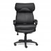 Кресло офисное TetChair «Duke» (Чёрная кожа рециклированная + серая сетка)