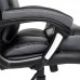 Кресло офисное TetChair «Duke» (Чёрная кожа рециклированная + серая сетка)