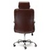 Кресло «Оксфорд» (OXFORD) (Искусственная коричневая кожа 2 TONE + Искусственная коричневая перфорированная кожа 2 TONE)