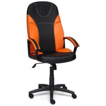 Кресло «Твистер» (Twister orange) (Искусственная черная кожа + искусственная оранжевая кожа)