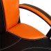Кресло «Твистер» (Twister orange) (Искусственная черная кожа + искусственная оранжевая кожа)