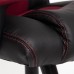 Кресло «Driver» (Искусственная черная кожа + бордовая сетка)