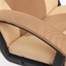 Кресло «Driver» (Искусственная бежевая кожа + бронзовая сетка)