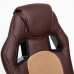 Кресло «Driver» (Искусственная коричневая кожа + бронзовая сетка)