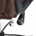 Кресло офисное TetChair CH 9944 хром  (Искусств. коричневая кожа)