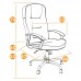 Кресло офисное TetChair CH 9944 хром  (Искусств. коричневая кожа)