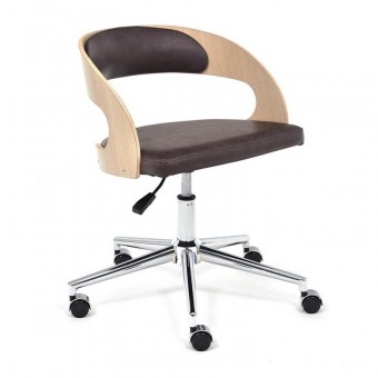 Кресло офисное TetChair «Jazz» (дуб, кож/зам, коричневый)