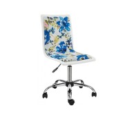 Компьютерное кресло Woodville Mis white / flowers fabric